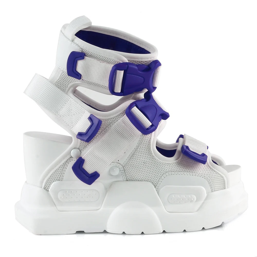 Anthony Wang white/purple platform sandal - Picture 8 of 9